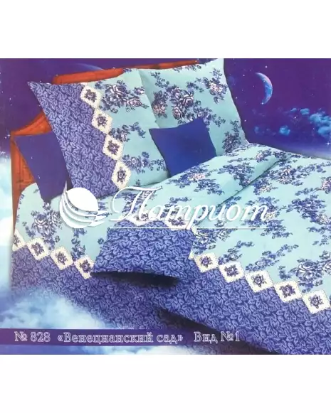КПБ 1.5 спальный Венецианский сад, набивная бязь 142 г/м² 828-1